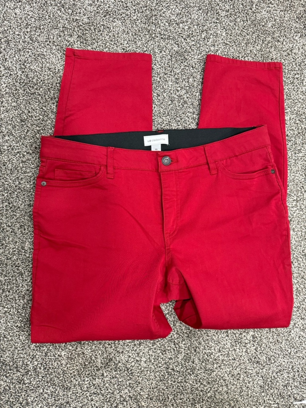 Liz Claiborne Bright Red Skinny Jeans